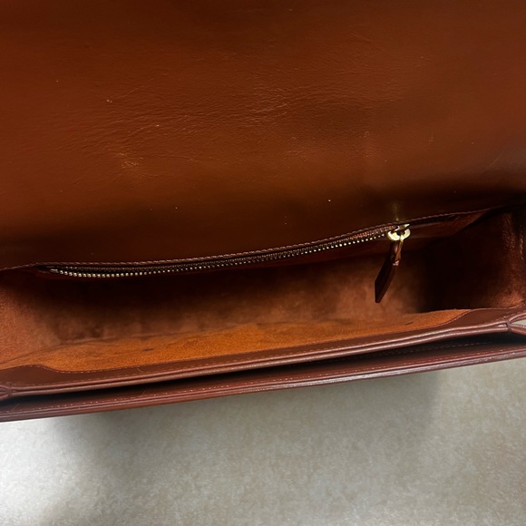 Yves Saint Laurent Brown Crossbody Bag with Studded Detail - Picture 8 of 10